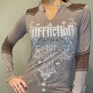 Long sleeve Affliction top